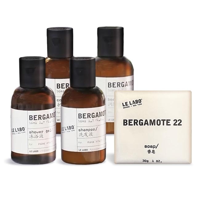 Le Labo Bergamote 22佛手柑旅行5件組[洗髮+潤髮+沐浴+身體乳+香皂]-國際航空版-期效202509