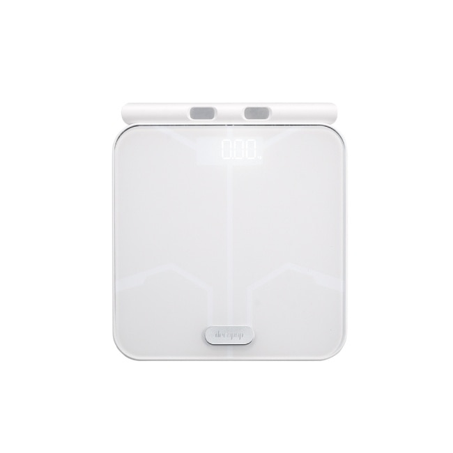 【decopop】家用八電極藍牙體脂計PLUS-白色(體重機 體脂機 體脂肪 APP監測 51項數據) DP-263