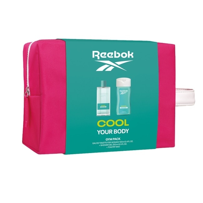 REEBOK 清新水能量女性淡香水經典限量手拿盥洗包組