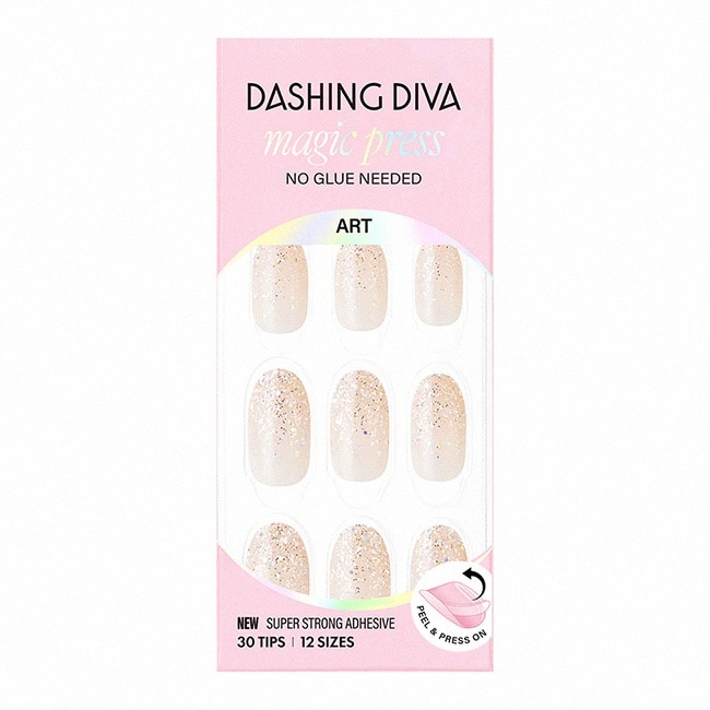 Dashing Diva/M 薄型經典美甲片-金色雨滴-30片