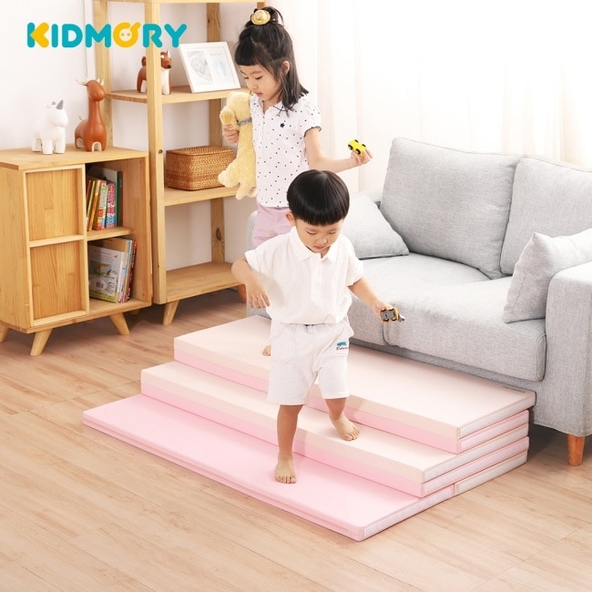 【KIDMORY】兒童IXPE安全折疊遊戲城堡地墊組-珊瑚粉 KM-567-PK