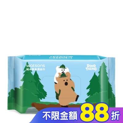 Watsons 屈臣氏 屈臣氏純水無香濕紙巾80抽-藍(DINOTAENG)