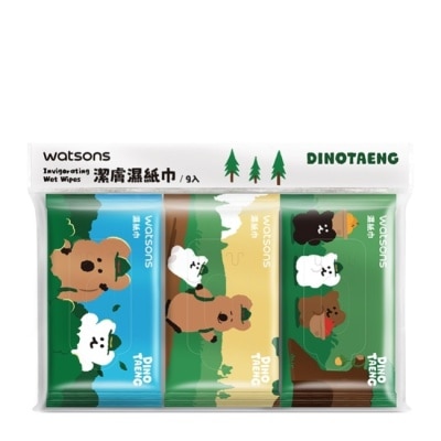 Watsons 屈臣氏 屈臣氏潔膚柔濕巾9入(呆萌町聯名版)