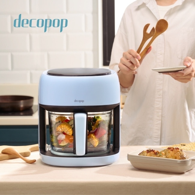 【decopop】智能觸控美型玻璃氣炸鍋 DP-107-BU