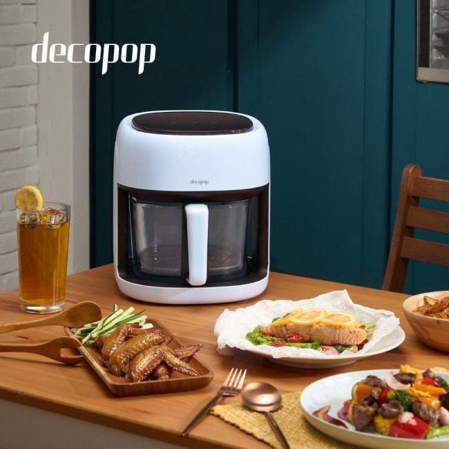 【decopop】智能觸控美型玻璃氣炸鍋 DP-107-BU