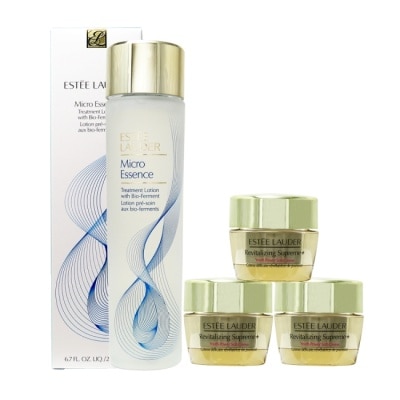 ESTEE LAUDER 雅詩蘭黛 Estee Lauder微分子肌底原生露200ml+年輕無敵膠原霜15mlx3