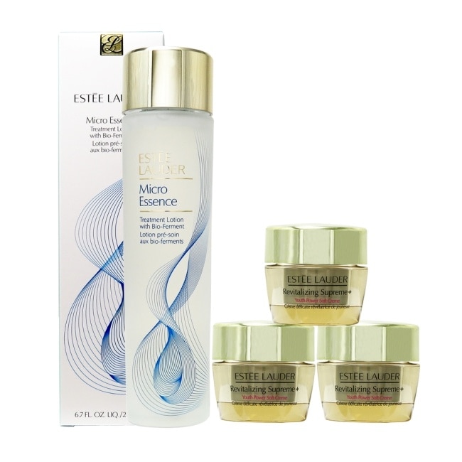 Estee Lauder微分子肌底原生露200ml+年輕無敵膠原霜15mlx3