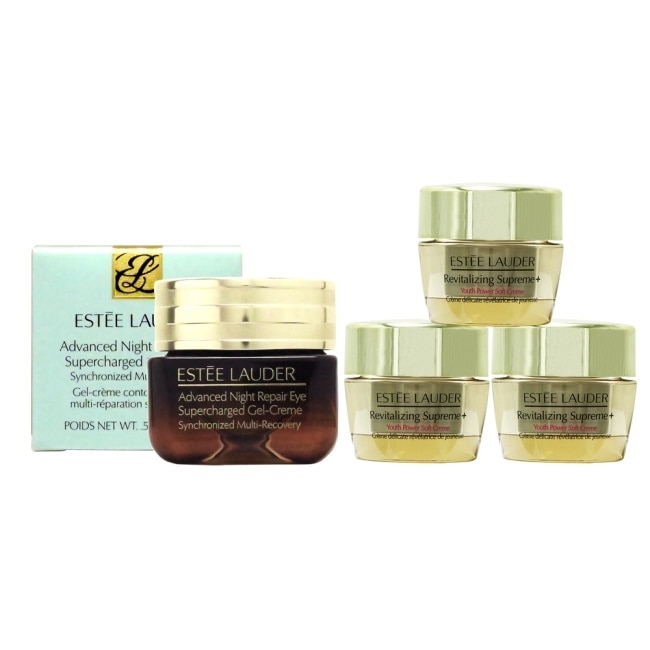 ESTEE LAUDER 雅詩蘭黛 Estee Lauder特潤全能亮眼霜15ml(航空版)+年輕無敵膠原霜15mlx3