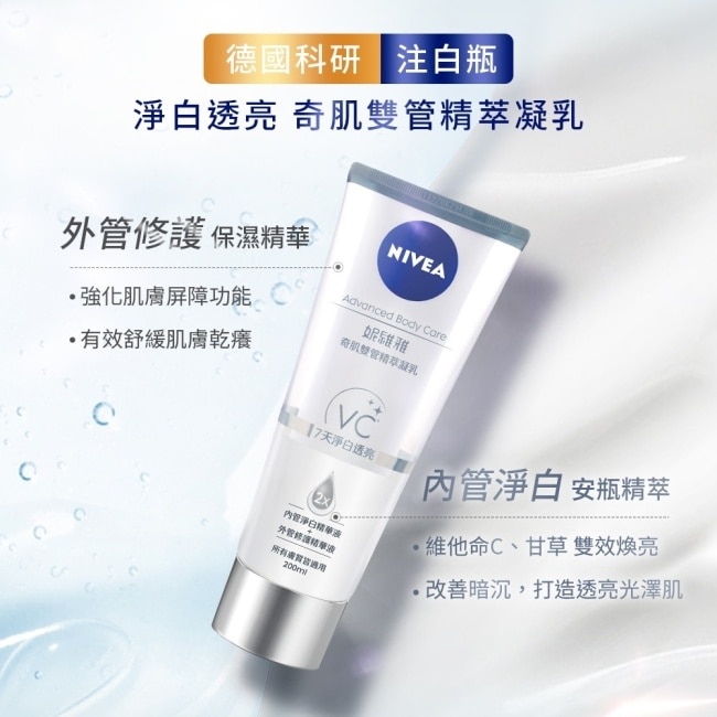 妮維雅奇肌雙管淨白透亮保養組
