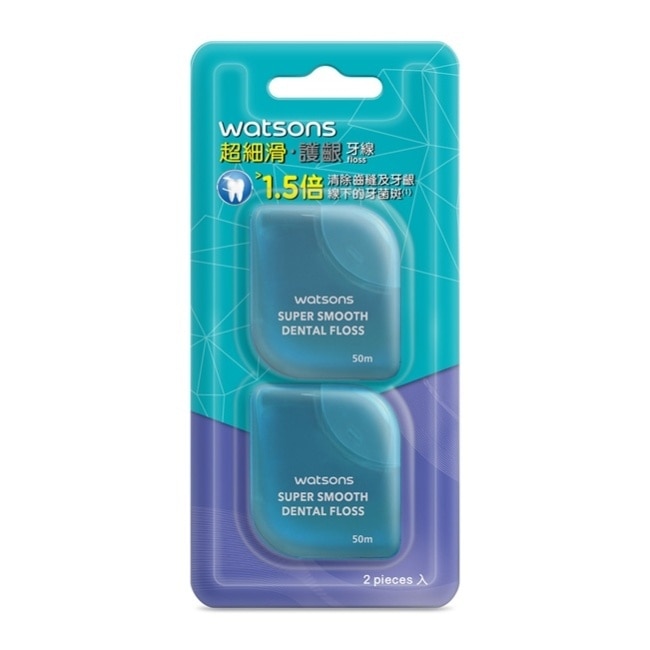 屈臣氏超細滑護齦牙線50米*2入-無味