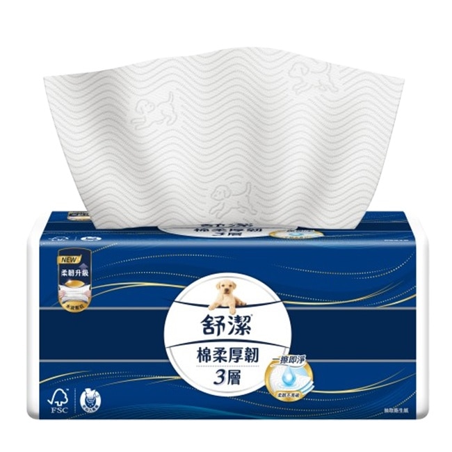 舒潔棉柔厚韌抽取衛生紙110抽X30包/箱-箱購
