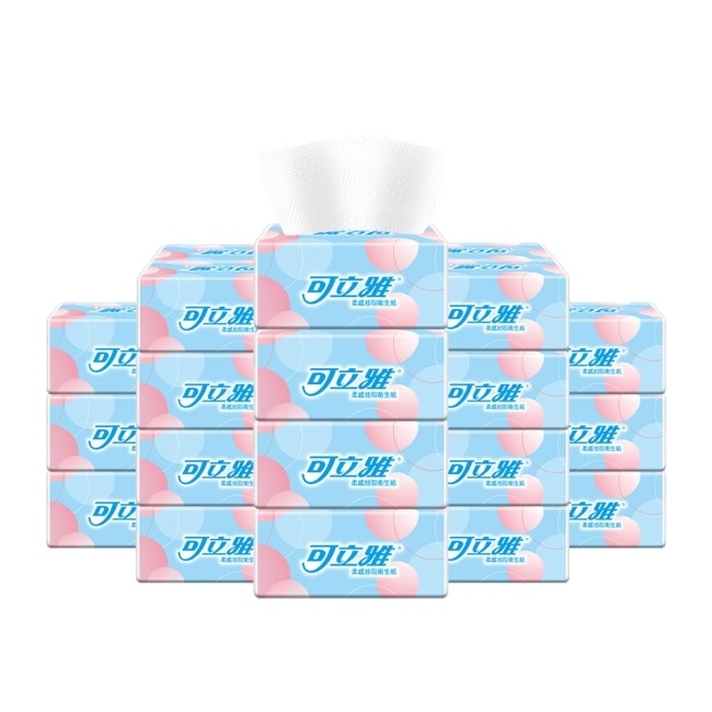 舒潔柔感抽取衛生紙(超值量販包)100抽x20包x4串/箱-箱購