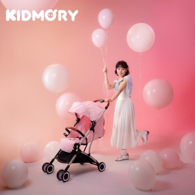KIDMORY 【KIDMORY】輕量秒收嬰兒推車-寶寶粉 KM-688-PK