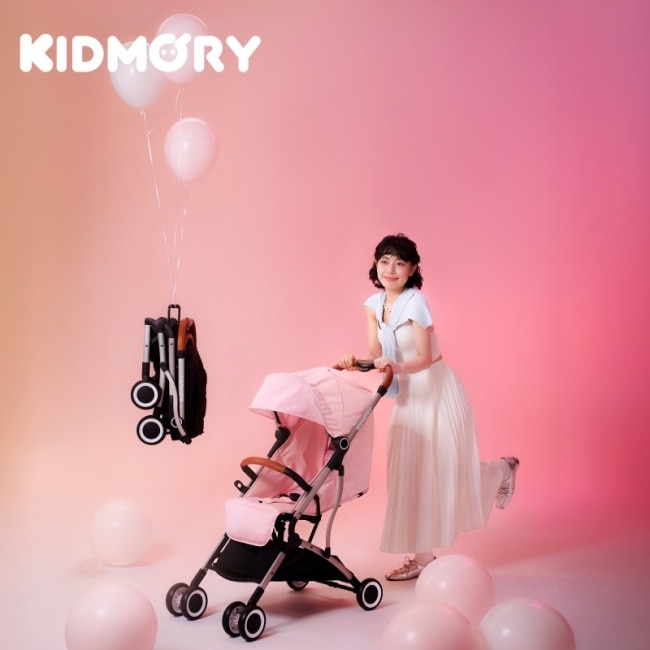 【KIDMORY】輕量秒收嬰兒推車-寶寶粉 KM-688-PK