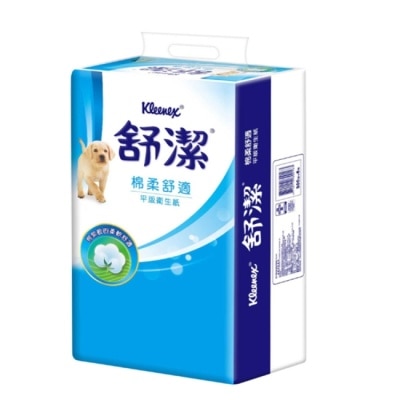 舒潔 舒潔棉柔舒適平版衛生紙300張x6包x8串/箱-箱購