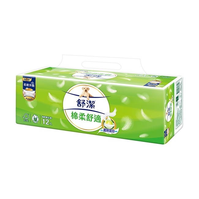 舒潔棉柔舒適抽取衛生紙100抽x12包x6串/箱-箱購