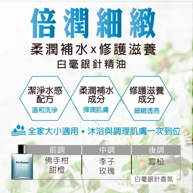 沐職人B5全面修復白毫銀針沐浴露500ml