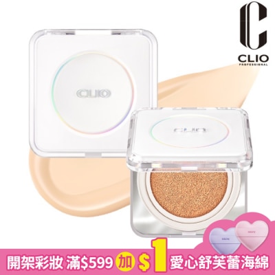 CLIO 珂莉奧 珂莉奧 羽緻無限緞光氣墊粉餅 SPF50+ PA+++ (21N明亮色)-15g*2