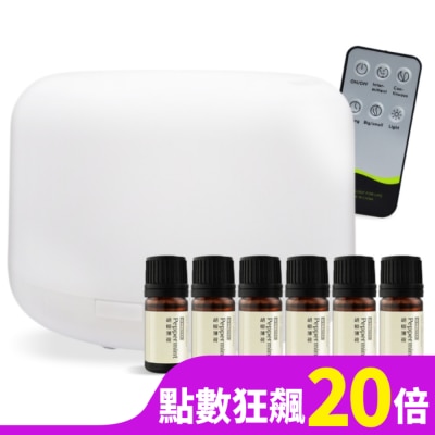 OPRETTY O’Pretty 歐沛媞 擴香霧化水氧機+天然草本精油-胡椒薄荷(5mlX6)