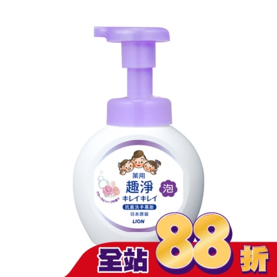 LION 獅王 日本獅王趣淨抗菌洗手慕斯250ml花香