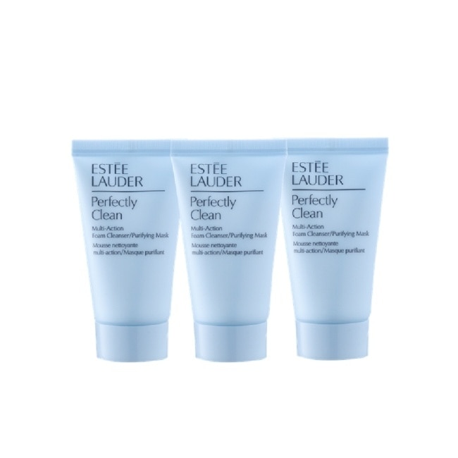【ESTEE LAUDER 雅詩蘭黛】細緻煥采雙效淨化潔面乳30ml*3 公司貨