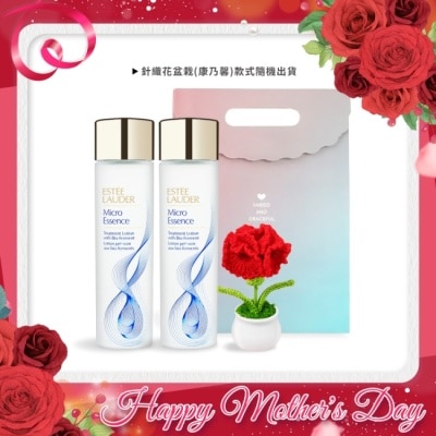 ESTEE LAUDER 雅詩蘭黛 ESTEE LAUDER 雅詩蘭黛 微分子肌底原生露(100ml)-新版X2+手作針織康乃馨-母親節獻禮附禮袋