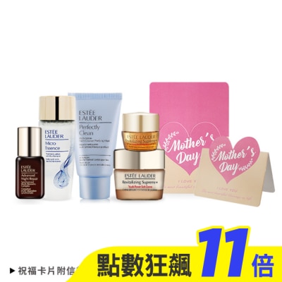 ESTEE LAUDER 雅詩蘭黛 ESTEE LAUDER 雅詩蘭黛 年輕煥采旅行組[潔面乳+原生露+特潤+膠原眼霜+膠原霜]附卡片-專櫃公司貨