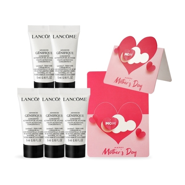 LANCOME 蘭蔻 超未來肌因賦活露(5ml)X5-寵愛媽咪組附母親節祝福卡片-公司貨