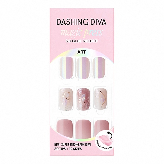 Dashing Diva/M 薄型經典美甲片-香檳夢花園-30片