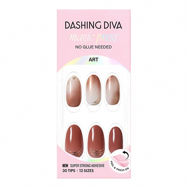 Dashing Diva/M 薄型經典美甲片-柔霧玫瑰-30片