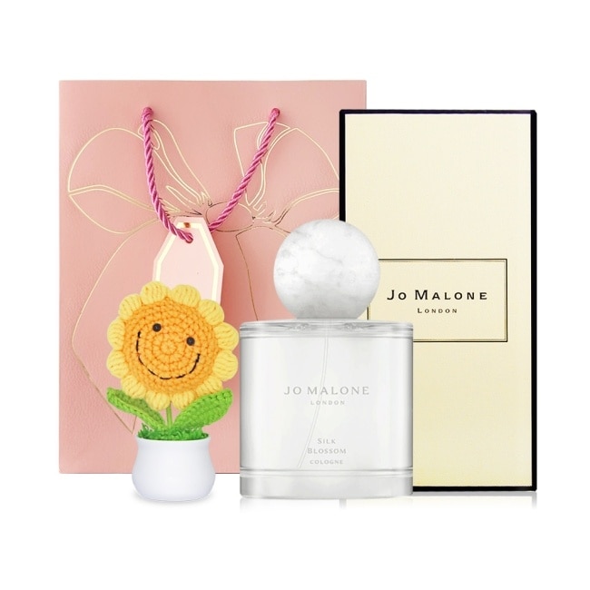 Jo Malone 合歡花香水暖心母親節組[100ml+提袋+向日葵針織花]-國際航空版