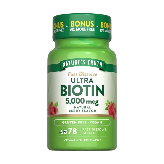 綠萃淨 生物素5000微克口含錠(78錠/瓶)