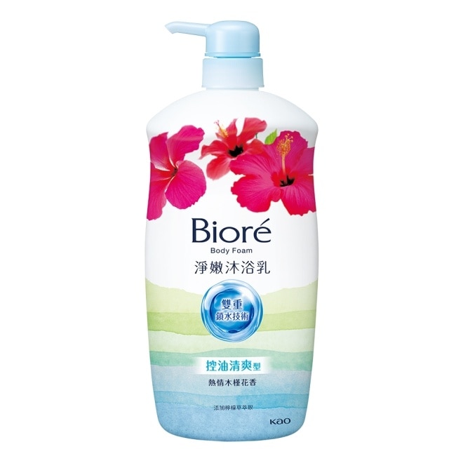 Biore淨嫩沐浴乳 熱情木槿花香 控油清爽型1000g