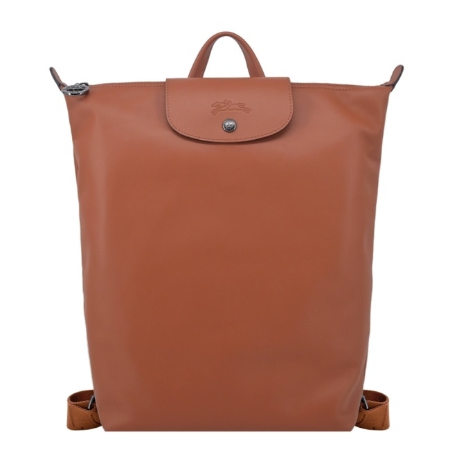LONGCHAMP LE PLIAGE XTRA系列牛皮後背包(中/白蘭地酒)10287-987-504