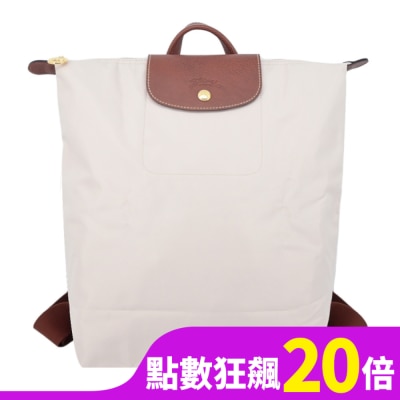 LONGCHAMP LONGCHAMP LE PLIAGE系列摺疊後背包(中/白紙)10284-089-P71