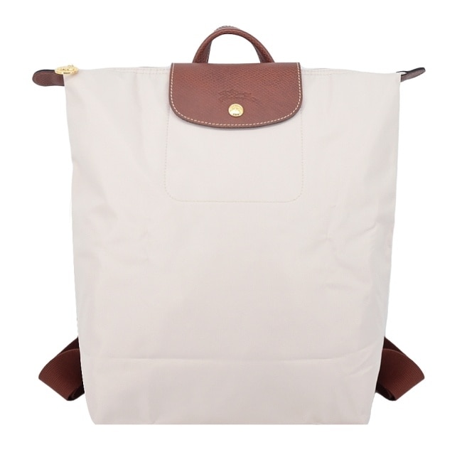 LONGCHAMP LE PLIAGE系列摺疊後背包(中/白紙)10284-089-P71