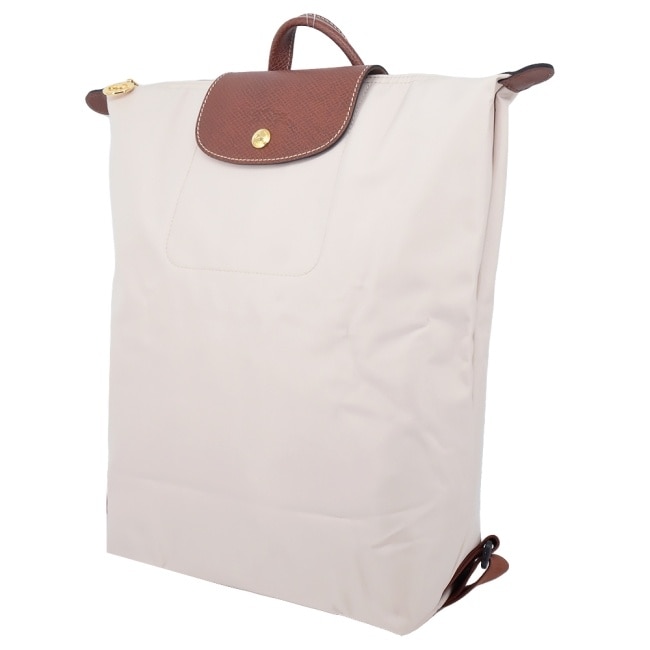 LONGCHAMP LE PLIAGE系列摺疊後背包(中/白紙)10284-089-P71