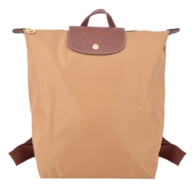 LONGCHAMP LE PLIAGE系列摺疊後背包(中/小鹿棕)10284-089-P86