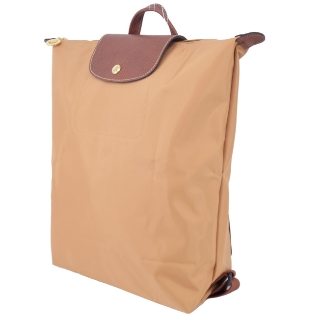 LONGCHAMP LE PLIAGE系列摺疊後背包(中/小鹿棕)10284-089-P86