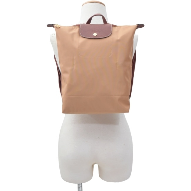 LONGCHAMP LE PLIAGE系列摺疊後背包(中/小鹿棕)10284-089-P86