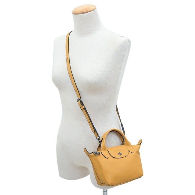 LONGCHAMP LE PLIAGE XTRA系列牛皮兩用水餃包(迷你/蜜糖)1500-987-117