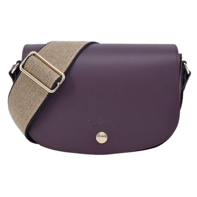 LONGCHAMP LONGCHAMP EPURE系列滑面牛皮半月型斜背包(小/深紫)10253-HFY-061