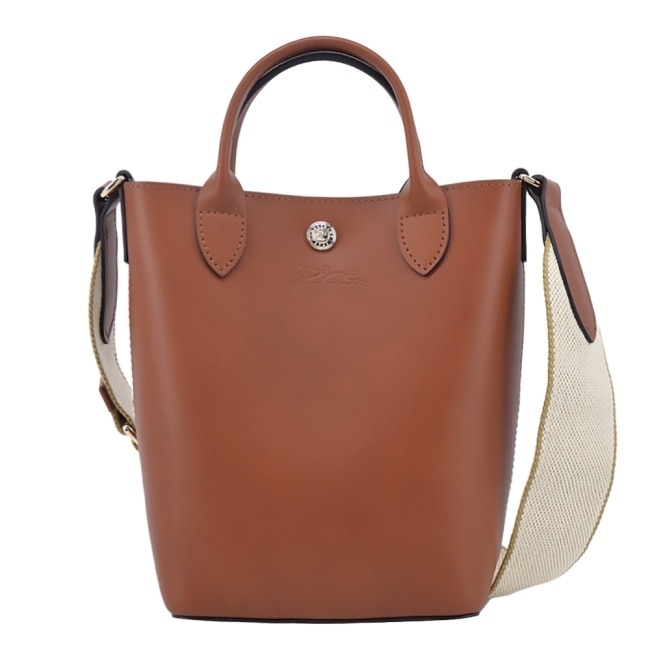 LONGCHAMP EPURE系列滑面牛皮兩用包(迷你/白蘭地酒)10269-HFY-504