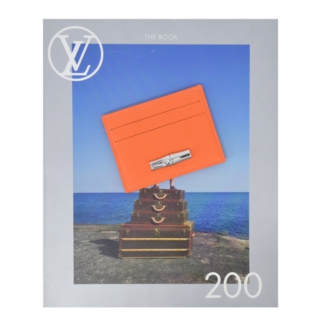 LONGCHAMP LE ROSEAU系列竹節牛皮名片夾(柳橙)3218-HFP-017