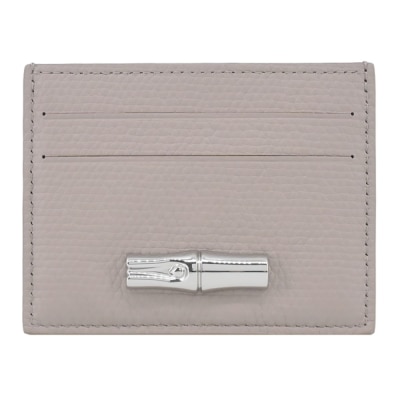 LONGCHAMP LONGCHAMP LE ROSEAU系列竹節牛皮名片夾(泥褐)3218-HFP-266