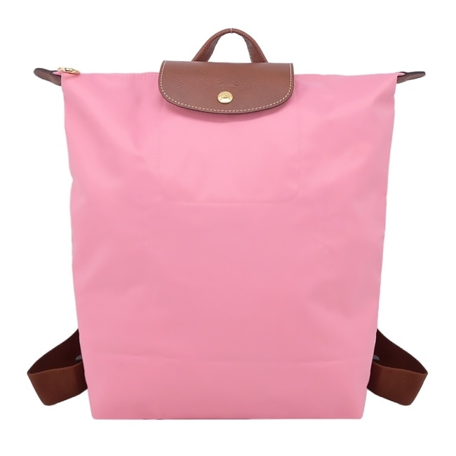 LONGCHAMP LE PLIAGE系列摺疊後背包(中/棉花糖粉)10284-089-P92