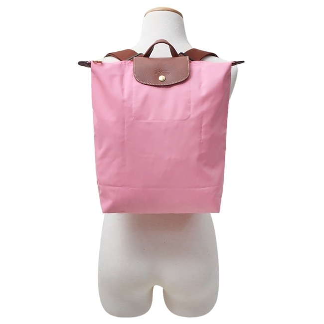 LONGCHAMP LE PLIAGE系列摺疊後背包(中/棉花糖粉)10284-089-P92