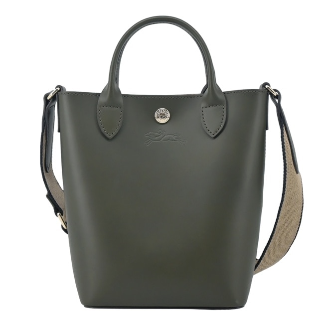 LONGCHAMP EPURE系列滑面牛皮兩用包(迷你/卡其綠)10269-HFY-892