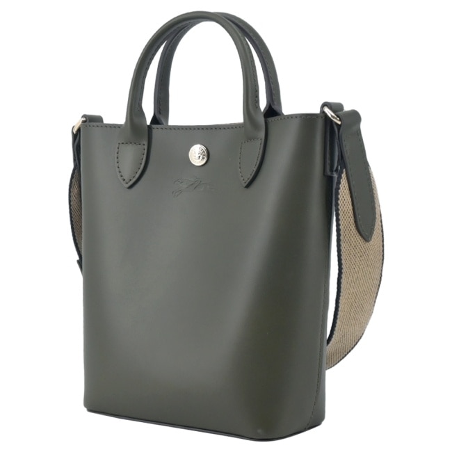 LONGCHAMP EPURE系列滑面牛皮兩用包(迷你/卡其綠)10269-HFY-892