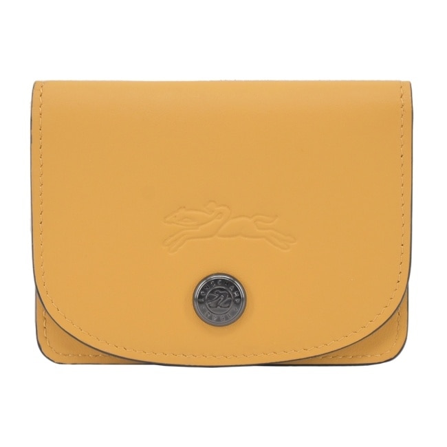 LONGCHAMP LE PLIAGE XTRA系列牛皮翻蓋名片夾(蜜糖)30039-987-117
